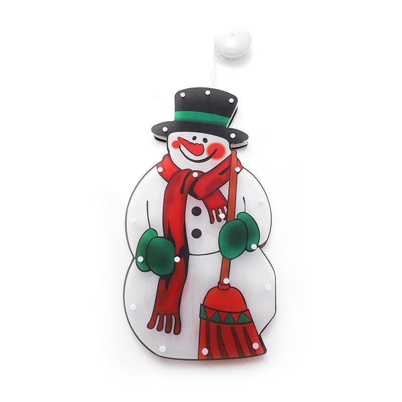 Decoratiune De Craciun Pentru Fereastra Om De Zapada, Cu Led-Uri, 26 Cm