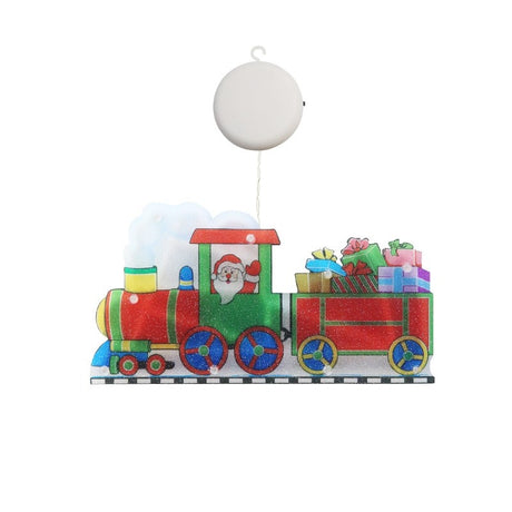 Decoratiune De Craciun Pentru Fereastra Trenulet, Cu Led-Uri, 26 Cm
