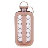 Forma Pentru Gheata 2 In 1 Portabila, Sub Forma De Sticla, Sfere, Diametru 3 Cm, Multifunctional, 17 Bilute, 27.5 X 11.4 X 5.5 Cm, Culoare Roz Pal - vivimall.ro
