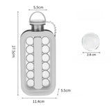 Forma Pentru Gheata 2 In 1 Portabila, Tavita Sub Forma De Sticla, Diametru 3 Cm, Multifunctional, 17 Bilute De Gheata, 27.5 X 11.4 X 5.5 Cm, Culoare Alb - vivimall.ro