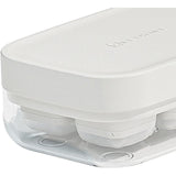 Forma pentru gheata cu presa Vivimall, din silicon alimentar, 6 cuburi, caserola pentru depozitare, usor de folosit si curatat, 10.5 x 7.5 x 4.1 cm, alb - vivimall.ro