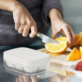 Forma Pentru Gheata Cu Presa Din Silicon Alimentar, 6 Cuburi, Caserola Pentru Depozitare, Usor De Folosit Si Curatat, 10.5 X 7.5 X 4.1 Cm - vivimall.ro