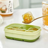 Forma Pentru Gheata Cu Presa Din Silicon Alimentar, 6 Cuburi, Caserola Pentru Depozitare, Usor De Folosit Si Curatat, 10.5 X 7.5 X 4.1 Cm - vivimall.ro