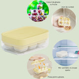 Forma Pentru Gheata Cu Presa Din Silicon Alimentar, 6 Cuburi, Caserola Pentru Depozitare, Usor De Folosit Si Curatat, 10.5 X 7.5 X 4.1 Cm - vivimall.ro