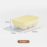 Forma Pentru Gheata Cu Presa Din Silicon Alimentar, 6 Cuburi, Caserola Pentru Depozitare, Usor De Folosit Si Curatat, 10.5 X 7.5 X 4.1 Cm - vivimall.ro