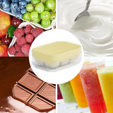 Forma Pentru Gheata Cu Presa Din Silicon Alimentar, 6 Cuburi, Caserola Pentru Depozitare, Usor De Folosit Si Curatat, 10.5 X 7.5 X 4.1 Cm - vivimall.ro