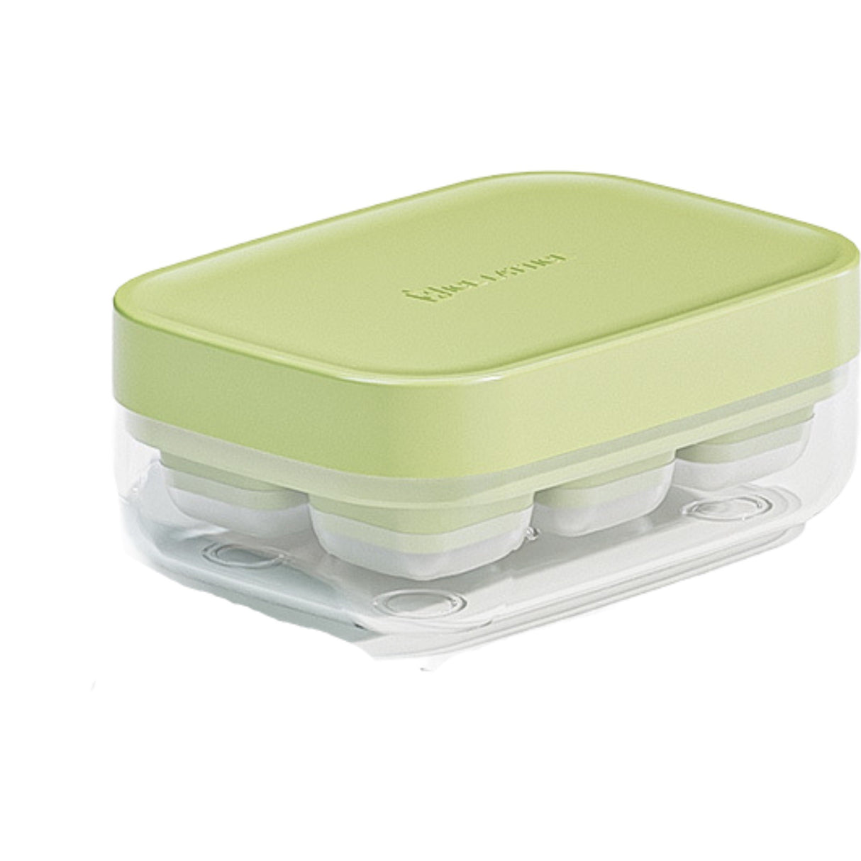 Forma Pentru Gheata Cu Presa Din Silicon Alimentar, 6 Cuburi, Caserola Pentru Depozitare, Usor De Folosit Si Curatat, 10.5 X 7.5 X 4.1 Cm - vivimall.ro
