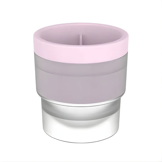 Formă gheață silicon Flippy Sferă XL 6 cm roz, vedere frontală, design stackable