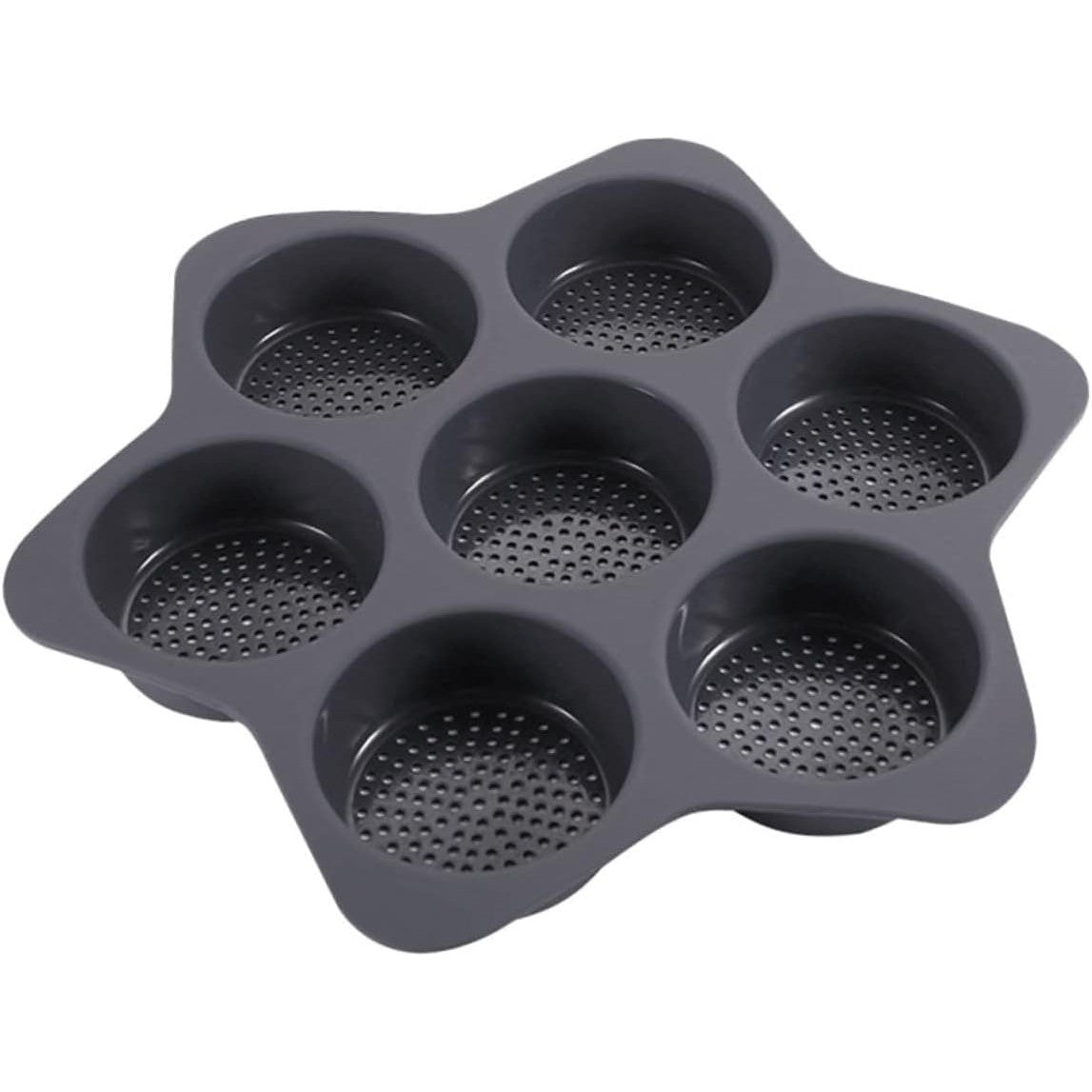 Forme De Silicon Pentru Copt, 7 Forme Rotiunde, Pentru Burgeri Si Prajituri, 38.5 X 4 Cm - vivimall.ro