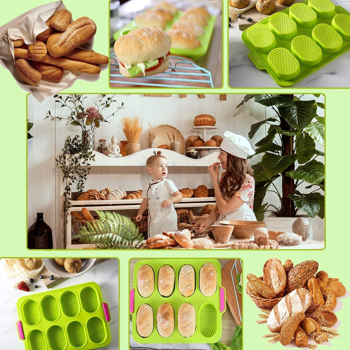 Tava 8 forme copt silicon | MoldChef - vivimall.ro