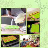 Forme de Silicon pentru Copt, Vivimall, 8 Forme Ovale, pentru Paine si Prajituri, 34.5 x 23.8 x 2.5 cm, Verde/Roz - vivimall.ro