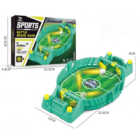 Fotbal de Masa Interactiv pentru Copii, Vivimall, cu 2 Mingi Incluse, Tabela Scor, 22.8x12x4 cm, Verde - vivimall.ro
