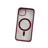 Husa MagSafe pentru Apple iPhone 13 Pro, Full Cover, Frosted Acrylic Color Big Hole, Magnetica, Incarcare Wireless, Flippy, Mov - vivimall.ro