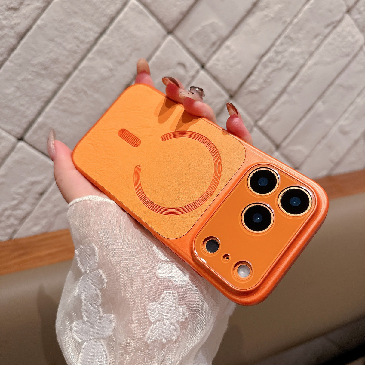 Carcasa Magnetica Mata, Flippy, pentru iPhone 17 Pro, Portocaliu