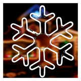 Fulg de Nea Luminos, Vivimall, 96 Led, cu Joc de Lumini, Transformator Inclus, 50x50 cm, Alb, Lumini Multicolore