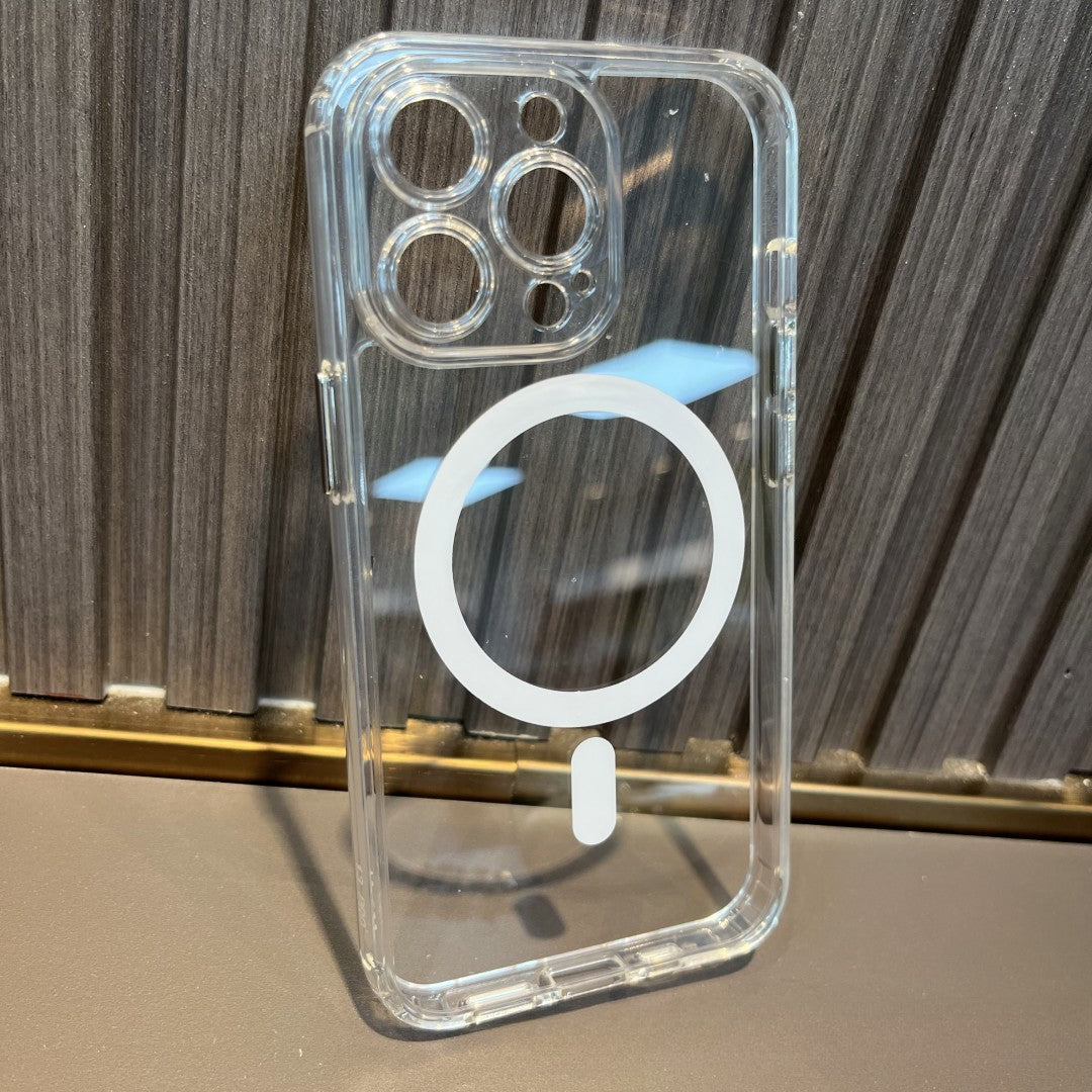 Husa protectie Flippy pentru iPhone 14 Pro Mag Safe, incarcare si magnet, Silicon, Transparenta - vivimall.ro