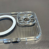 Husa protectie Flippy pentru iPhone 14 Mag Safe, 2 in 1 incarcare si magnet, Silicone, Transparenta - vivimall.ro