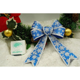 Funda pentru brad, Albastra, model de nea, cu margini argintii, 15 x 23 cm, PVC, Flippy - vivimall.ro