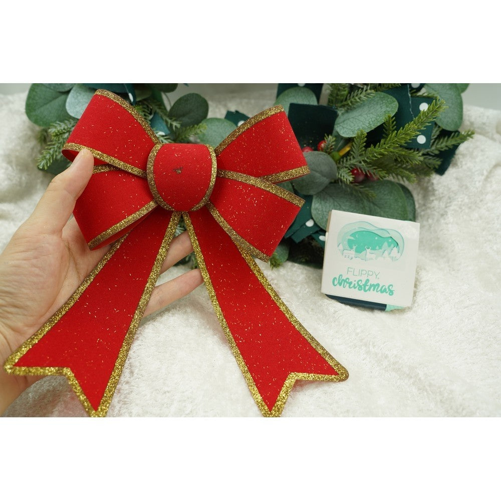 Funda Pentru Brad, Rosie, Cu Margini Aurii, Pvc