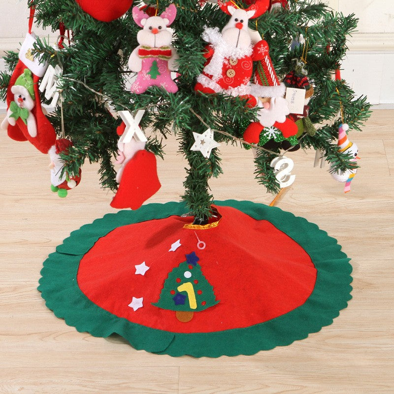 Covoras Pentru Bradul De Craciun Lana, Rosu/, 60 Cm - vivimall.ro