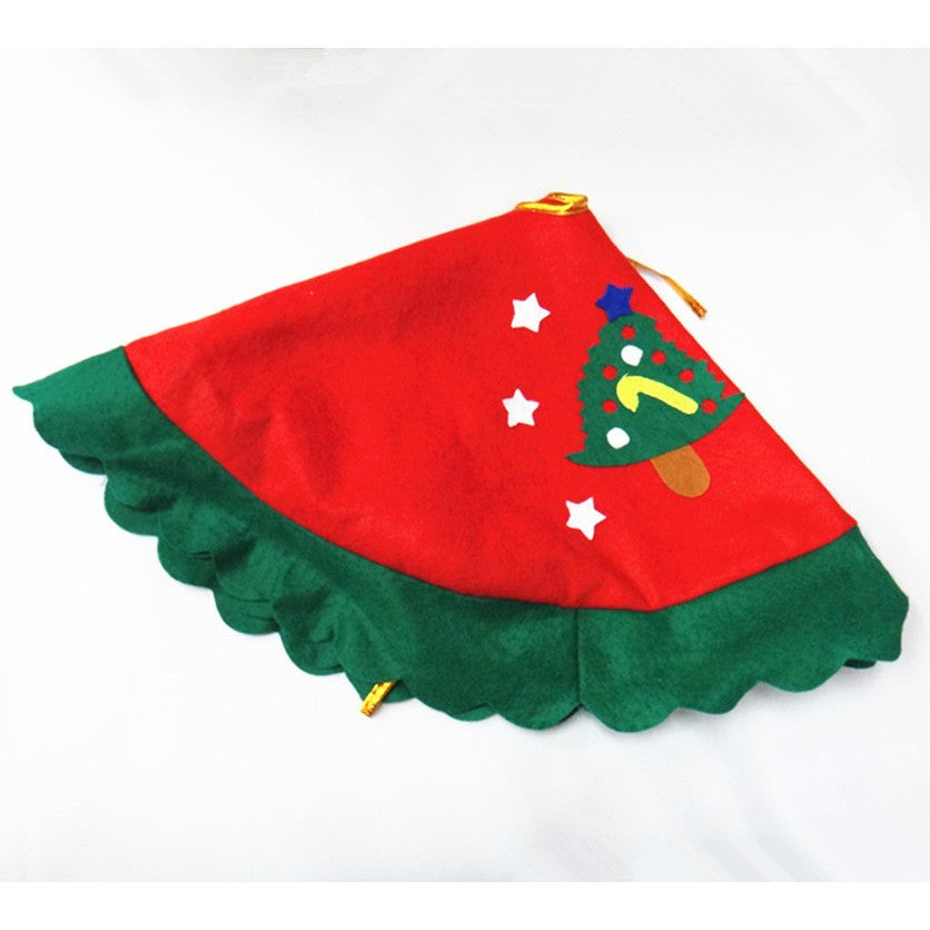 Covoras Pentru Bradul De Craciun Lana, Rosu/, 60 Cm - vivimall.ro