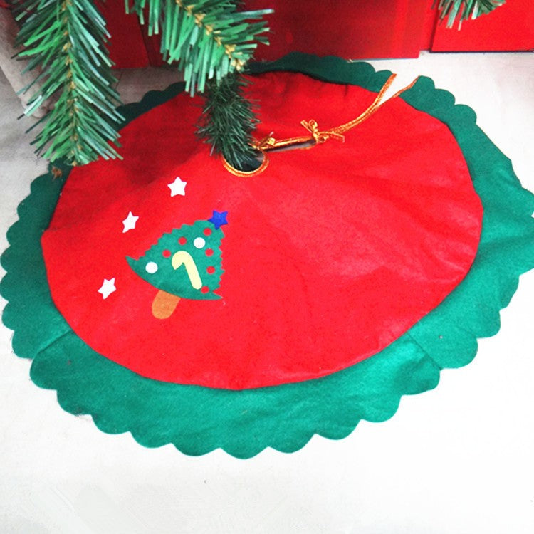 Covoras Pentru Bradul De Craciun Lana, Rosu/, 60 Cm - vivimall.ro