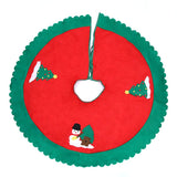 Covoras pentru bradul de Craciun Flippy, lana, rosu/verde, 90 cm