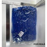 Fusta LED pentru Copii, Flippy, Tutu de Balet pentru Fetite cu Luminite Multicolore Incorporate, Model Stelute, 30 cm Lungime, Albastru