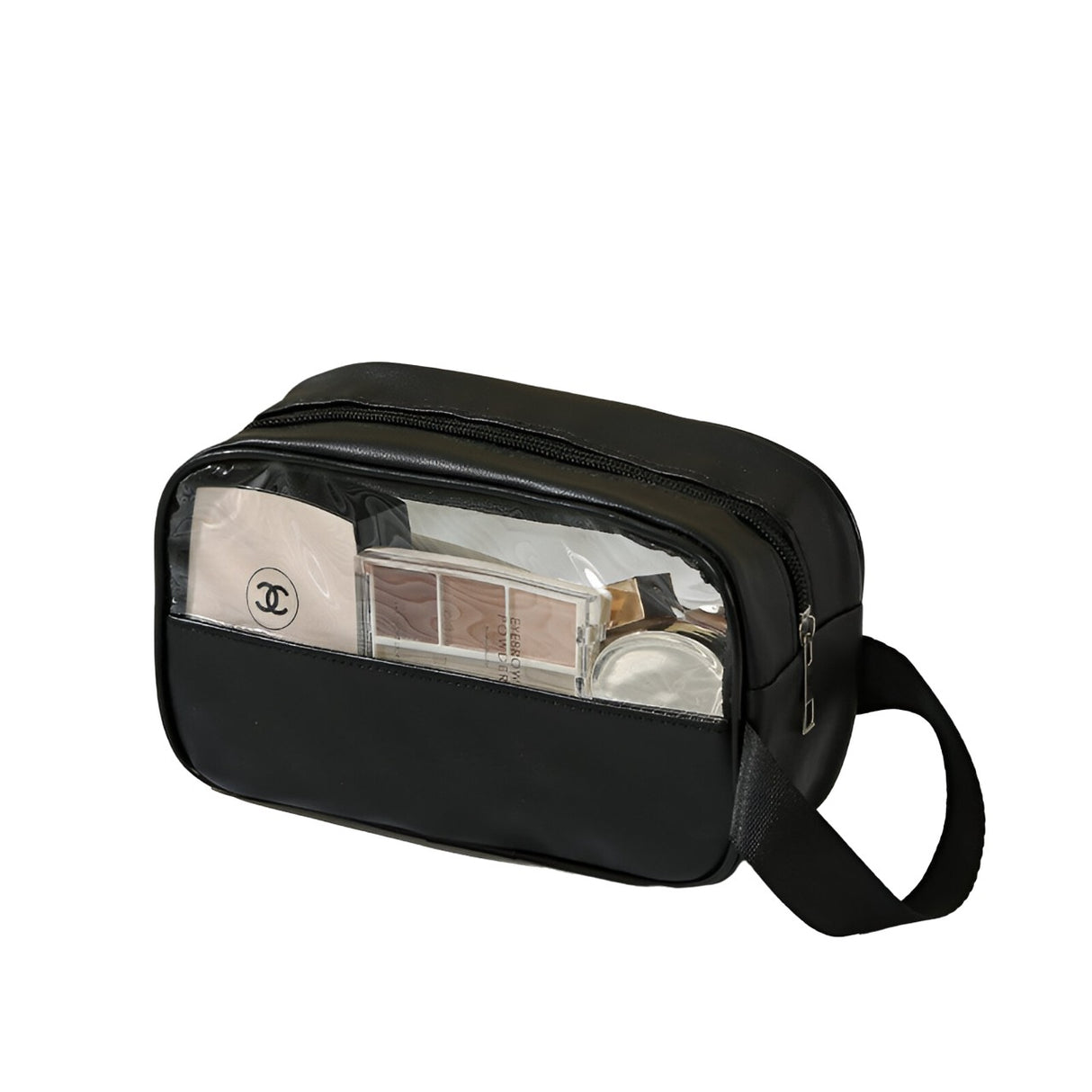 Geanta Cosmetice, Pentru Voiaj Sau Organizare, Material Pvc- Textil, Impermeabila, Portabila,