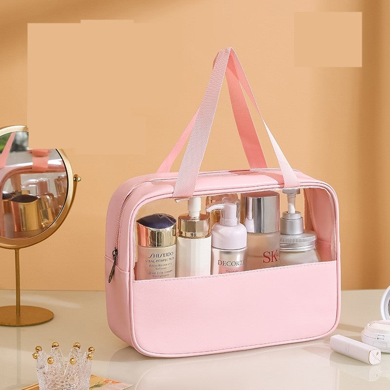 Geantă Cosmetice, Pentru Voiaj Sau Organizare, Material PVC Textil, Impermeabilă, Portabilă, 30 x 21 x 12 cm - vivimall.ro