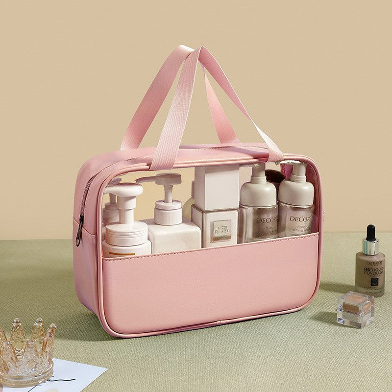 Geantă Cosmetice, Pentru Voiaj Sau Organizare, Material PVC Textil, Impermeabilă, Portabilă, 30 x 21 x 12 cm - vivimall.ro