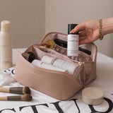 Geanta De Calatorie Pentru Cosmetice, Portabila, Impermeabila, Din Piele Ecologica, Compartimente Multiple, Cu Fermoar, Resigilat - vivimall.ro