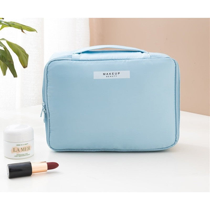 Geanta De Calatorie, Pentru Cosmetice Si Articole De Toaleta, Material Impermeabil, 2 In 1, Portfard Interior Detasabil