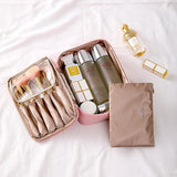 Geanta De Calatorie, Pentru Cosmetice Si Articole De Toaleta, Material Impermeabil, 2 In 1, Portfard Interior Detasabil