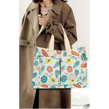 Geanta de Mana/Umar, Multifunctionala, Vivimall, Inchidere cu Capsa, Imprimeu Fructe, Material Textil, 33.5 x 25 x 14.5 cm, Multicolor - vivimall.ro