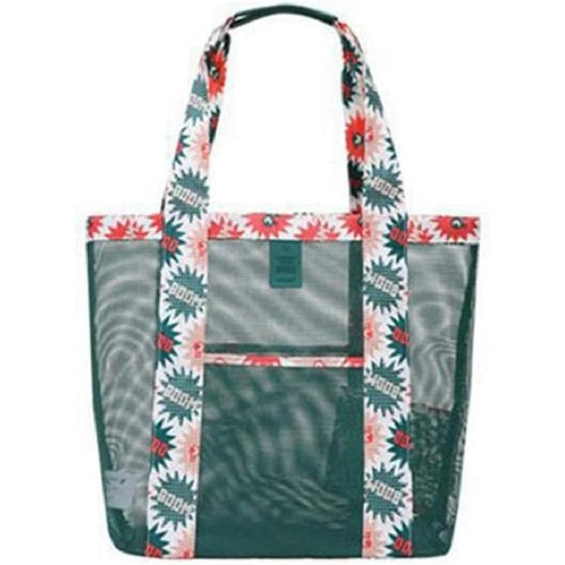 Geanta De Plaja Verde Imprimeu Boom | BeachVibe 1