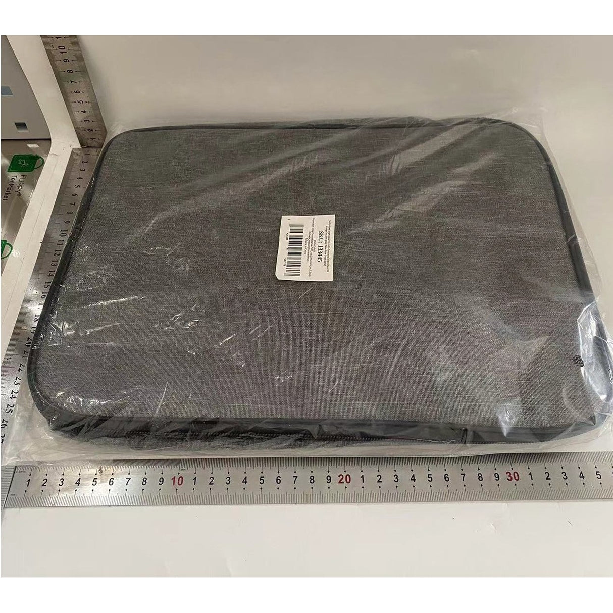 Geanta Vivimall pentru Depozitare Acte si Documente, Facturi, Carduri, cu Cod de Securitate, 3 Compartimente, Impermeabila, 37 x 10.5 x 27 cm, Gri - vivimall.ro