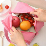 Geantă Frigorifică, Vivimall, cu Desene Animat 3D, Portabilă pentru Copii, de Prânz, din Pânză Oxford, 27.5x18x20 cm, Model Unicorn, Roz - vivimall.ro