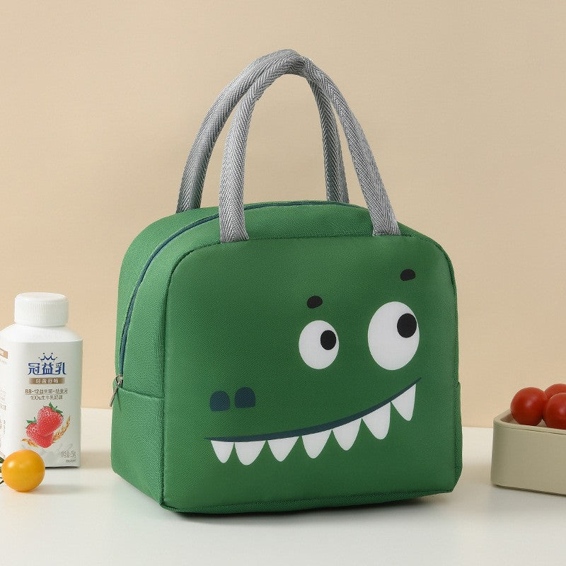 Geanta Frigorifica, Cu Desene Animat, Portabila Pentru Copii, De Pranz, Din Panza Oxford, 22X14X19 Cm, Model Crocodil, Verde - vivimall.ro