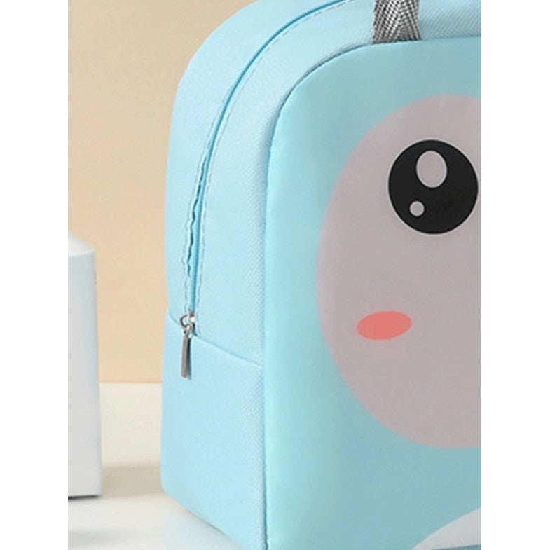 Geanta Frigorifica, Cu Desene Animat, Portabila Pentru Copii, De Pranz, Din Panza Oxford, 22X14X19 Cm, Model Pinguin, Albastru - vivimall.ro