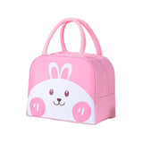 Geantă Frigorifică, Vivimall, cu Desene Animat, Portabilă pentru Copii, de Prânz, din Pânză Oxford, 22x14x19 cm, Model Iepuras, Roz - vivimall.ro