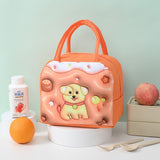 Geanta Frigorifica, Cu Desene Animate 3D, Portabila Pentru Copii, De Pranz, Din Panza Oxford, 23X13X19 Cm, Model Catelus, Maro - vivimall.ro