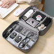 Geantă Organizatoare, Pentru Cabluri Și Accesorii, Portabilă, Impermeabilă, 24,5 x 18 x 10 cm, Gri - vivimall.ro