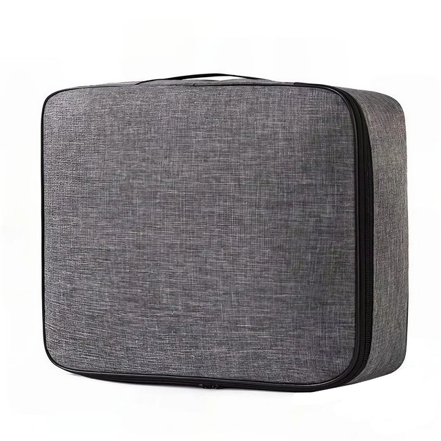 Geanta pentru Depozitare Acte si Documente, Vivimall, 1 Compartiment mare cu Curele Interioare, Impermeabila, 37 x 10.5 x 27 cm, Gri - vivimall.ro