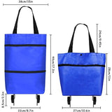 Geanta Pliabila, 2 In 1, Carucior Cu Roti, Pentru Cumparaturi, 19 L, Plastic, 39 X 46 X 12 Cm - vivimall.ro