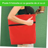 Geanta Pliabila, 2 In 1, Carucior Cu Roti, Pentru Cumparaturi, 19 L, Plastic, 39 X 46 X 12 Cm - vivimall.ro