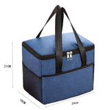 Geanta Termica Pentru Pranz, Compartimente Telefon Si Tacamuri, Multifunctionala, Impermeabila, 24X18X21 Cm - vivimall.ro