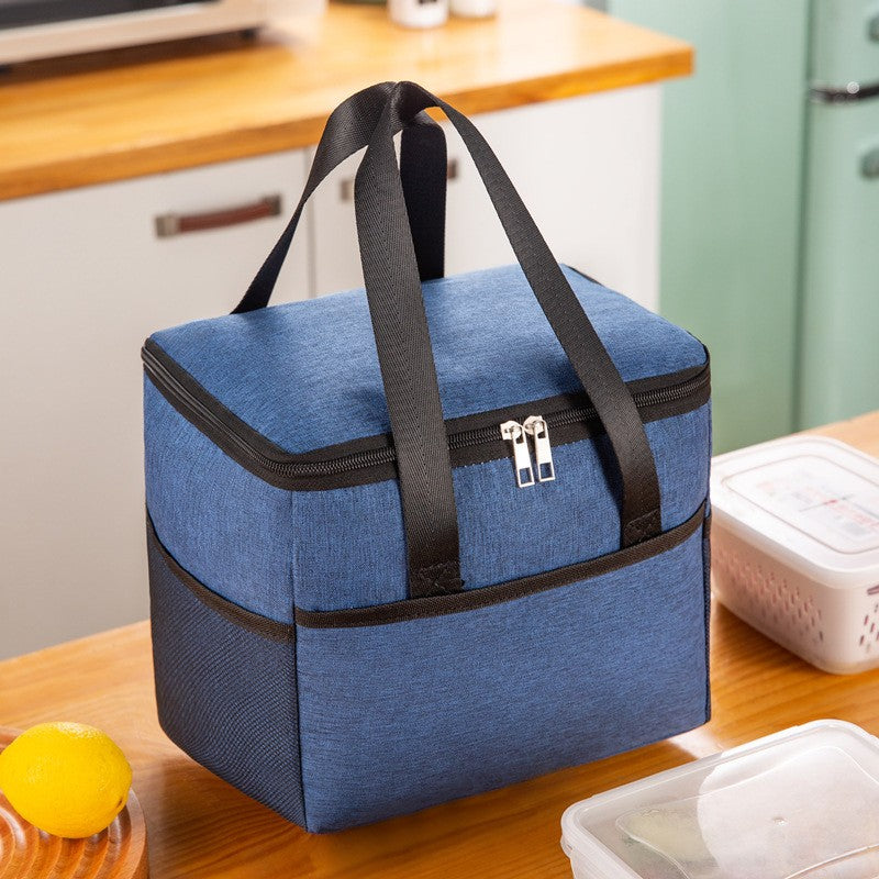 Geanta Termica Pentru Pranz, Compartimente Telefon Si Tacamuri, Multifunctionala, Impermeabila, 24X18X21 Cm - vivimall.ro