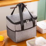 Geanta Termica Pentru Pranz, Compartimente Telefon Si Tacamuri, Multifunctionala, Impermeabila, 24X18X21 Cm - vivimall.ro