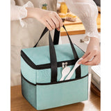 Geanta Termica Pentru Pranz, Compartimente Telefon Si Tacamuri, Multifunctionala, Impermeabila, 24X18X21 Cm - vivimall.ro
